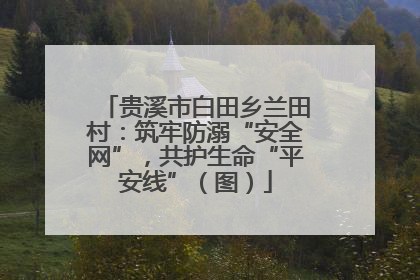 贵溪市白田乡兰田村：筑牢防溺“安全网”，共护生命“平安线”（图）